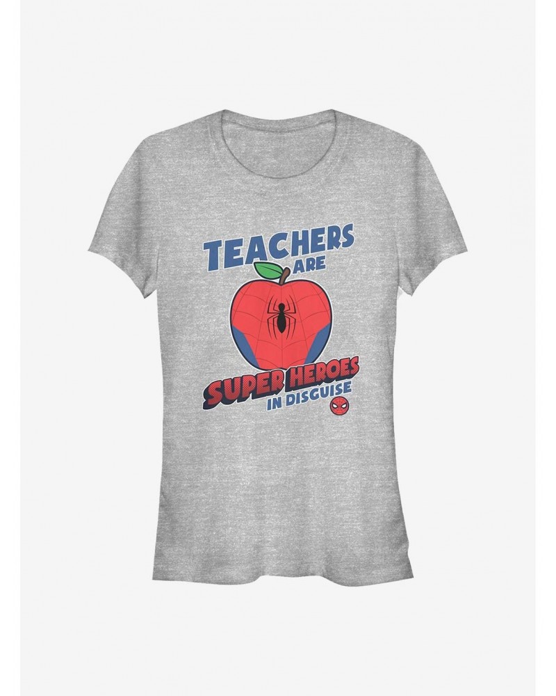 Marvel Spider-Man Teachers Are Superheroes Girls T-Shirt $6.18 T-Shirts