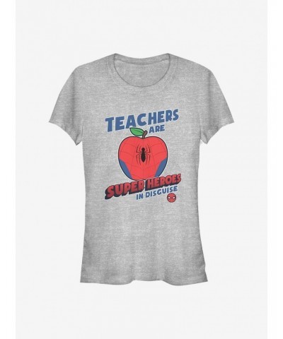 Marvel Spider-Man Teachers Are Superheroes Girls T-Shirt $6.18 T-Shirts