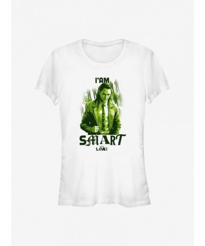 Marvel Loki Mischievous I'Am Smart Girls T-Shirt $9.36 T-Shirts