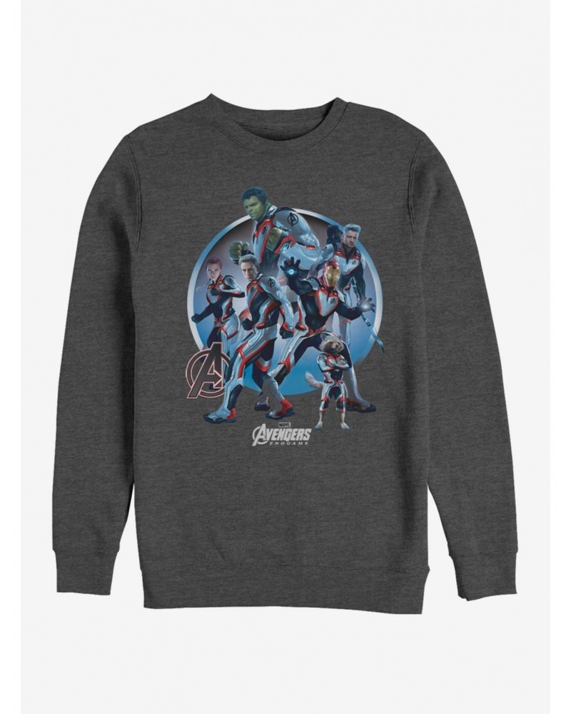 Marvel Avengers: Endgame Unite Charcoal Grey Heathered Sweatshirt $14.17 Sweatshirts