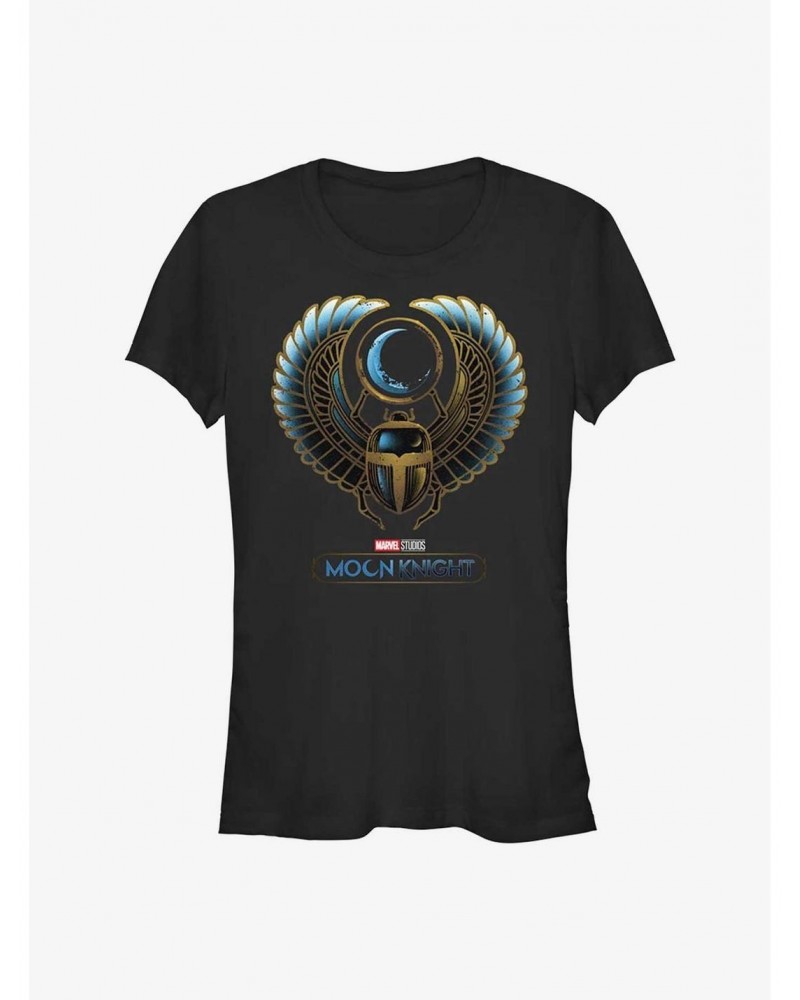 Marvel Moon Knight Scarab Moon Girls T-Shirt $7.77 T-Shirts