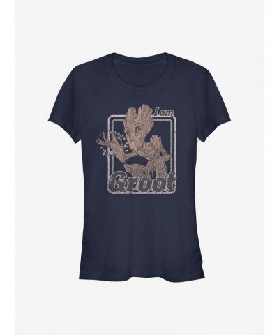 Marvel Guardians Of The Galaxy Thrifted Groot Girls T-Shirt $8.57 T-Shirts