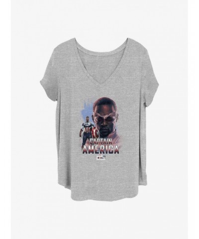 Marvel The Falcon and the Winter Soldier Sam Captain America Girls T-Shirt Plus Size $11.33 T-Shirts