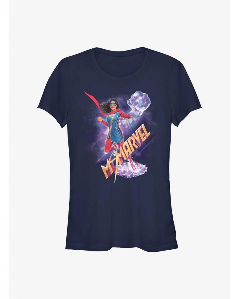 Marvel Ms. Marvel Crystal Hero Shot Girls T-Shirt $6.57 T-Shirts