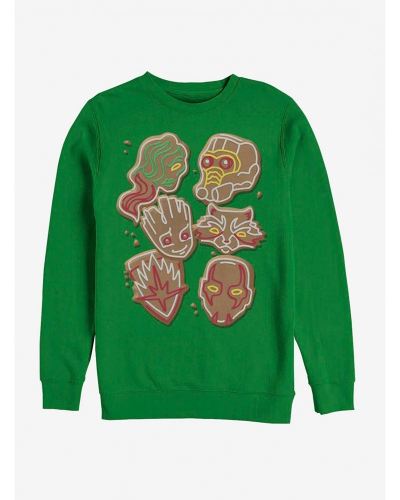 Marvel Guardians Of The Galaxy Christmas Cookies Crew Sweatshirt $12.40 Sweatshirts