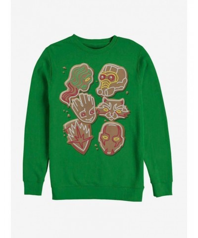 Marvel Guardians Of The Galaxy Christmas Cookies Crew Sweatshirt $12.40 Sweatshirts