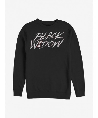 Marvel Black Widow Widow Paint Crew Sweatshirt $10.33 Sweatshirts