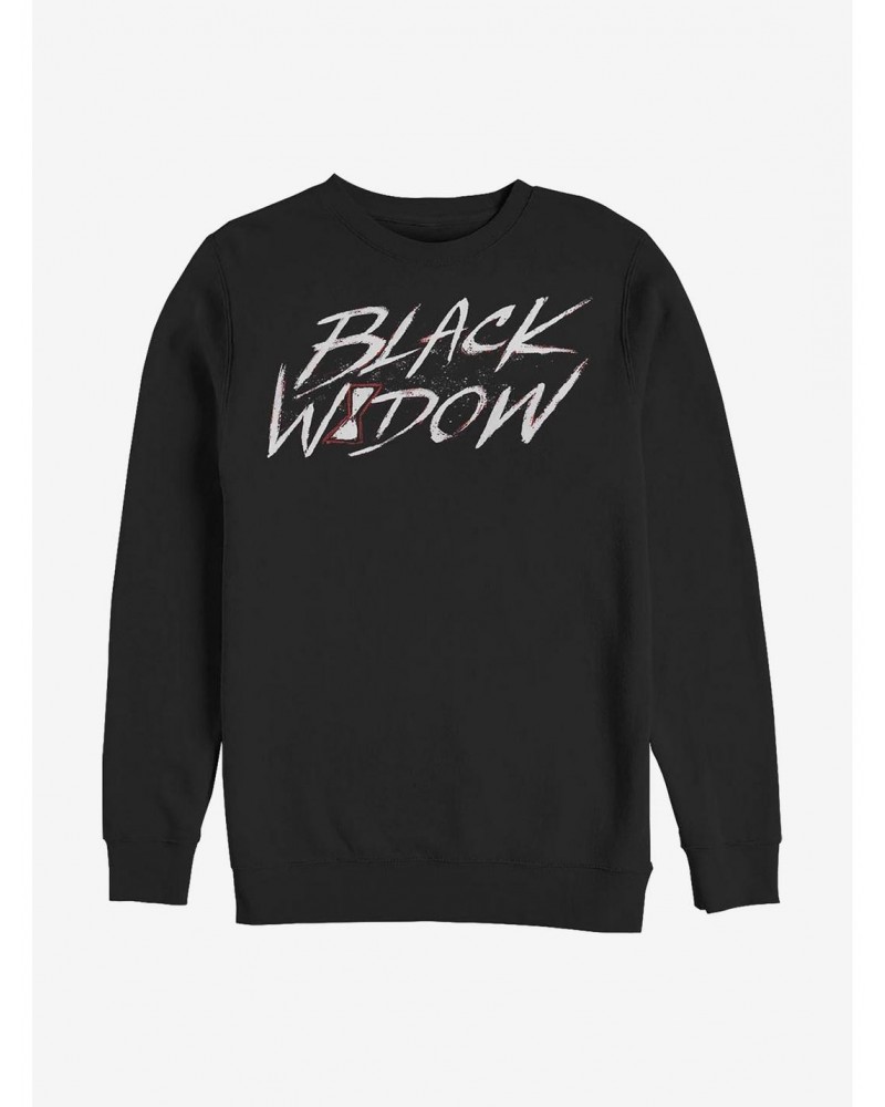 Marvel Black Widow Widow Paint Crew Sweatshirt $10.33 Sweatshirts