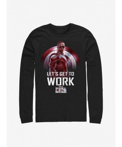 Marvel The Falcon And The Winter Soldier Let's Get To Work Long-Sleeve T-Shirt $12.37 T-Shirts