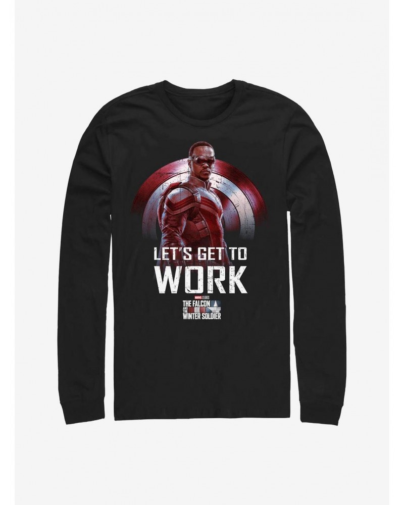 Marvel The Falcon And The Winter Soldier Let's Get To Work Long-Sleeve T-Shirt $12.37 T-Shirts