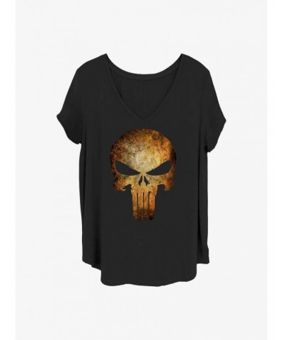 Marvel Punisher Real Skull Girls T-Shirt Plus Size $7.63 T-Shirts