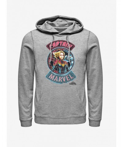 Marvel Captain Marvel Patches Hoodie $10.78 Hoodies