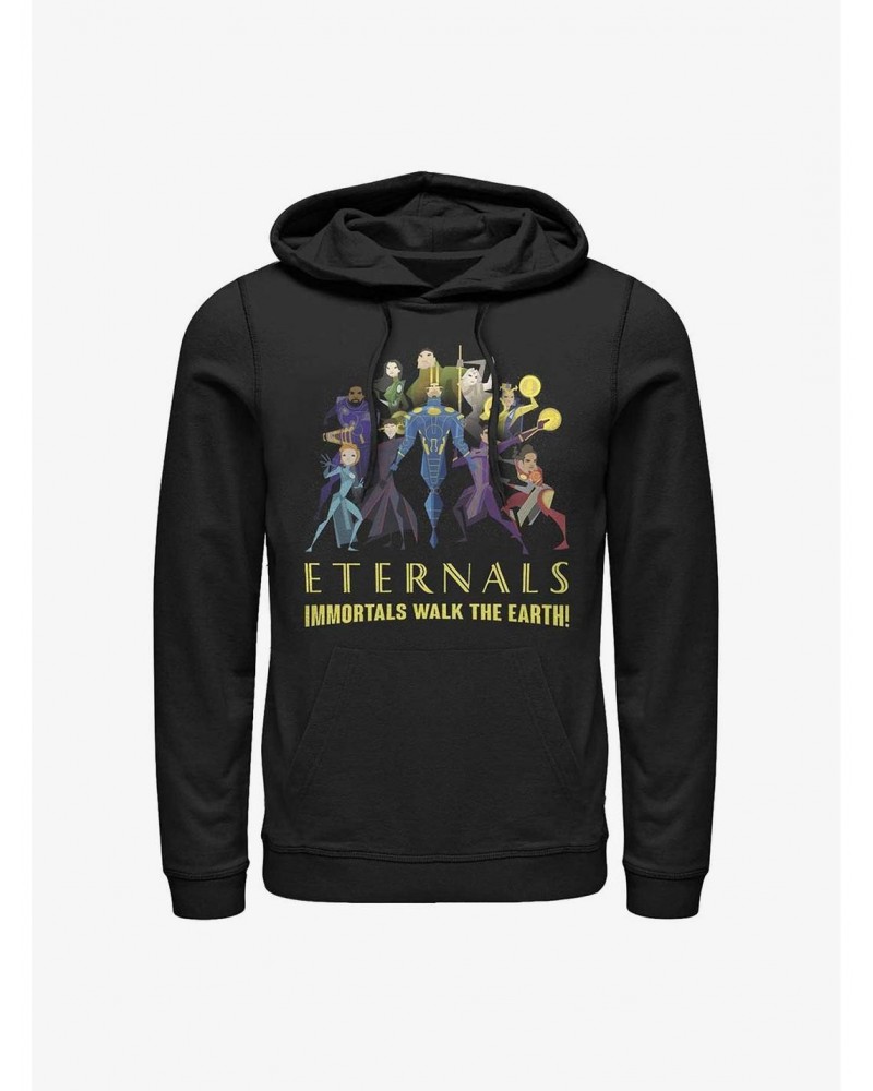 Marvel Eternals Immortals Walk The Earth Hoodie $12.21 Hoodies