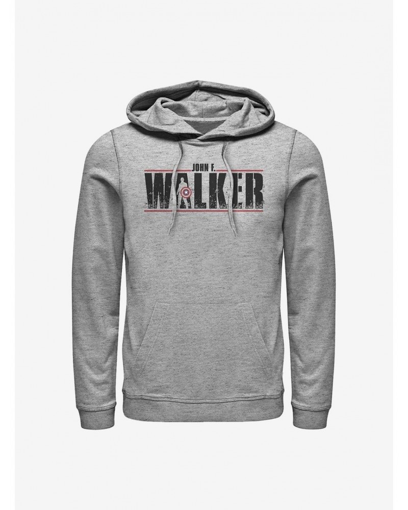 Marvel The Falcon And The Winter Soldier Walker Logo Painted Hoodie $16.16 Hoodies