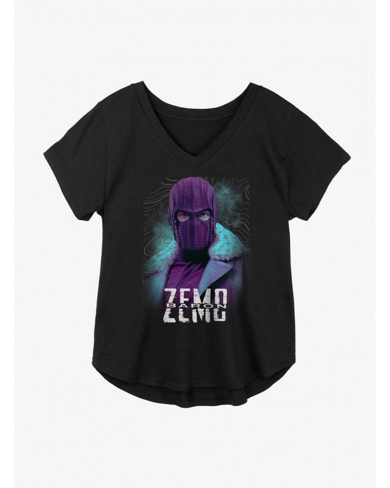 Marvel The Falcon And The Winter Soldier Baron Zemo Masked Girls Plus Size T-Shirt $8.32 T-Shirts