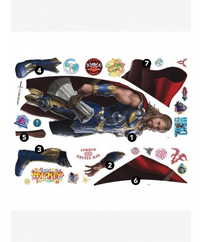 Marvel Thor: Love & Thunder Peel & Stick Giant Wall Decals $9.96 Decals