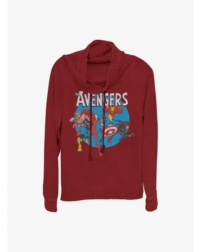 Marvel The Avengers Girls Cowl Neck Long Sleeve Top $12.93 Tops