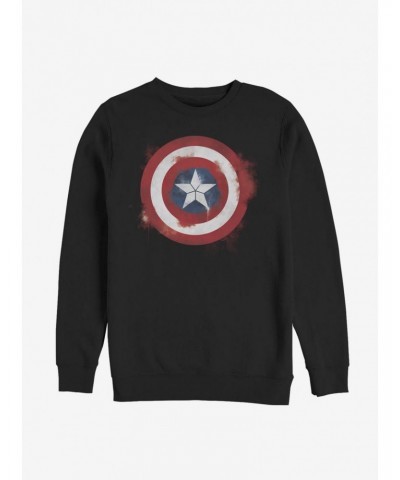 Marvel Captain America Spray Logo Sweatshirt $12.40 Sweatshirts