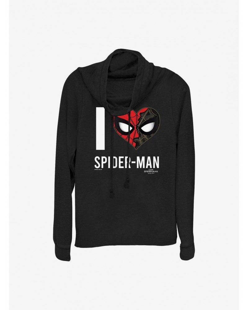 Marvel Spider-Man I Heart Spider-Man Cowlneck Long-Sleeve Girls Top $14.73 Tops