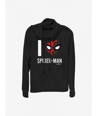 Marvel Spider-Man I Heart Spider-Man Cowlneck Long-Sleeve Girls Top $14.73 Tops