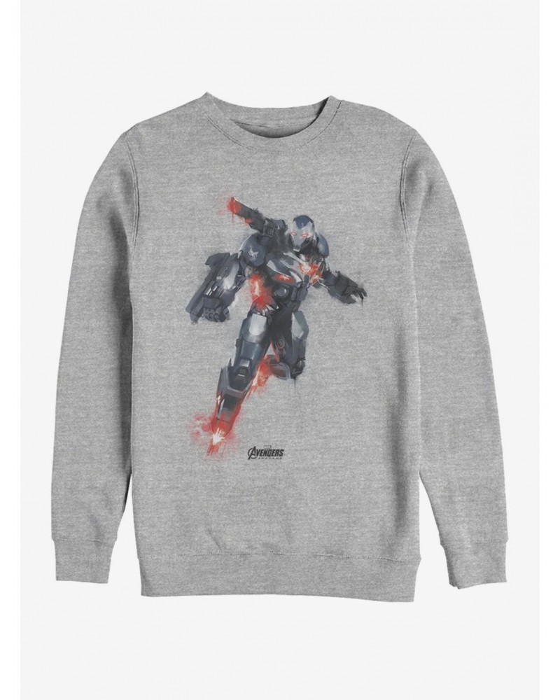 Marvel Avengers: Endgame War Machine Paint Heathered Sweatshirt $13.58 Sweatshirts