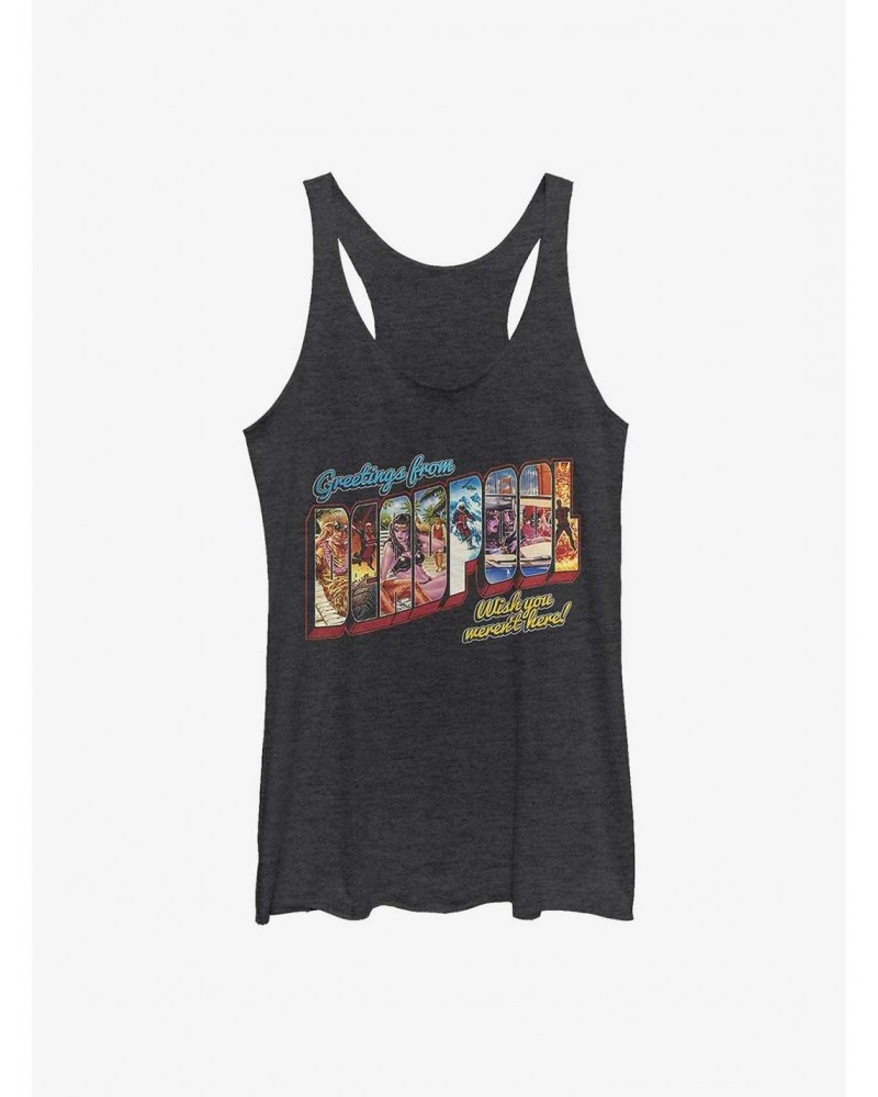 Marvel Deadpool Greetings From Deadpool Girls Tank $7.25 Tanks