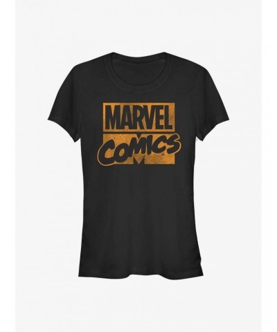 Marvel Comics Orange Logo Girls T-Shirt $5.98 T-Shirts