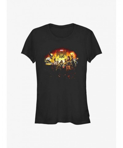 Marvel Midnight Suns Burning Embers Hero Lineup Girls T-Shirt $9.16 T-Shirts