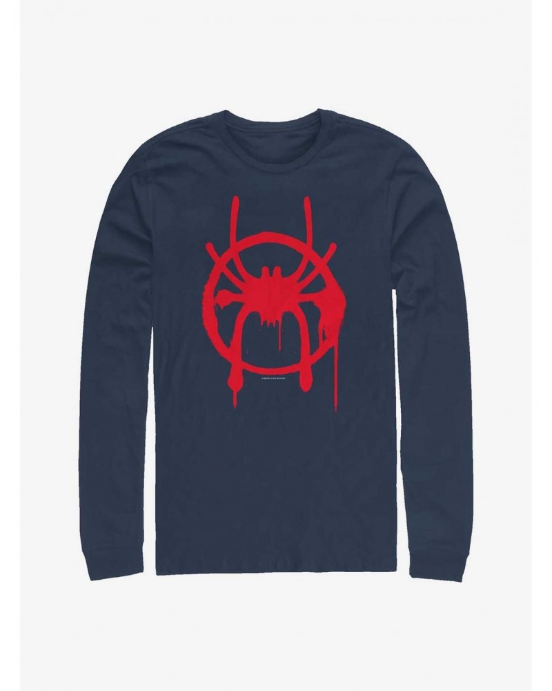 Marvel Spider-Man Miles Symbol Long-Sleeve T-Shirt $12.37 T-Shirts