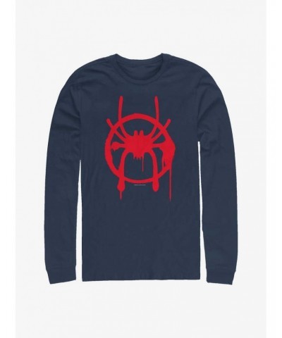 Marvel Spider-Man Miles Symbol Long-Sleeve T-Shirt $12.37 T-Shirts