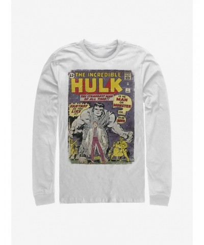 Marvel The Hulk Comic Cover Long-Sleeve T-Shirt $8.69 T-Shirts