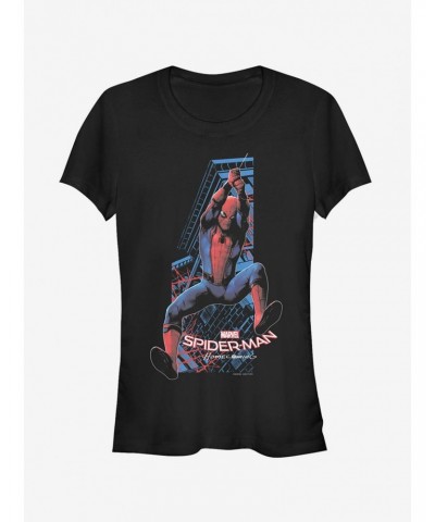 Marvel Spider-Man Homecoming Swing Girls T-Shirt $9.56 T-Shirts