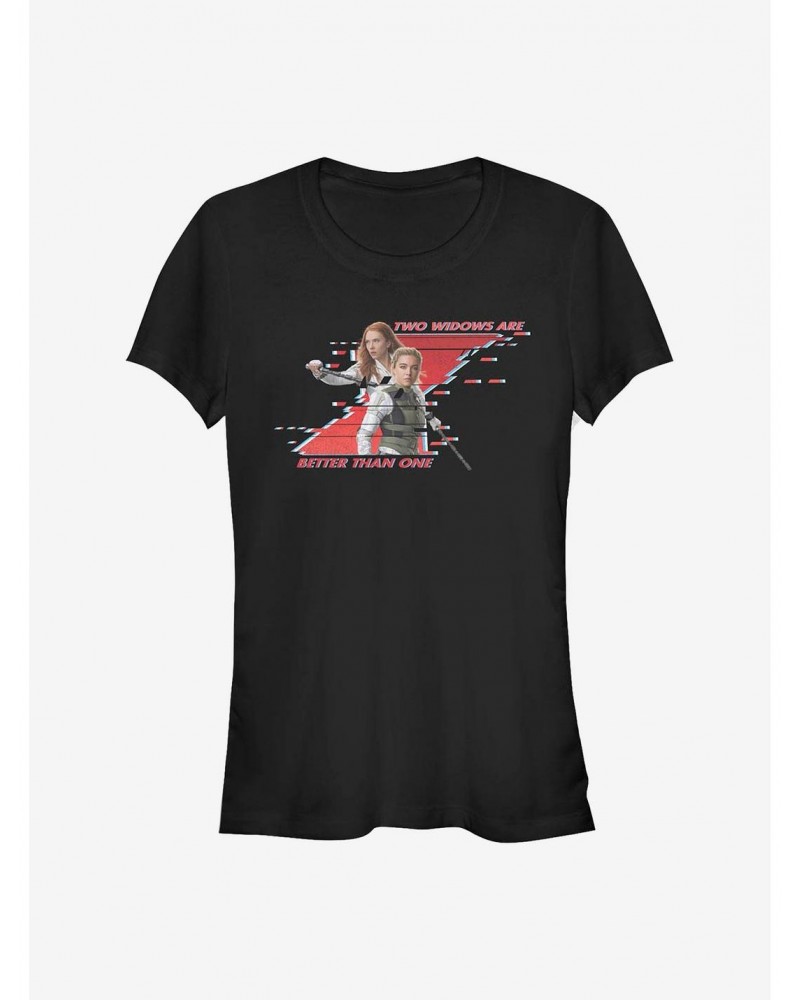 Marvel Black Widow Better Than One Girls T-Shirt $7.57 T-Shirts