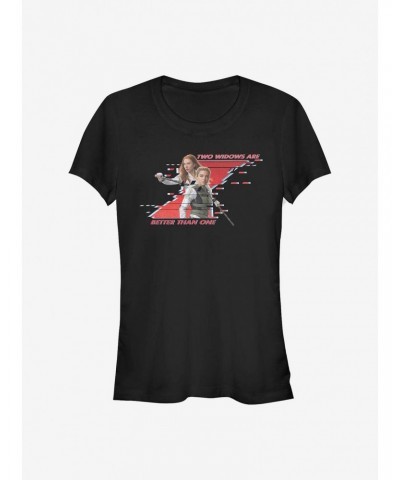 Marvel Black Widow Better Than One Girls T-Shirt $7.57 T-Shirts