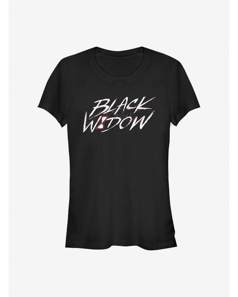 Marvel Black Widow Widow Paint Girls T-Shirt $6.37 T-Shirts