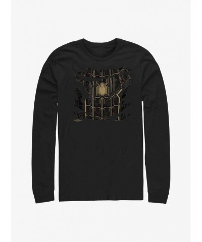 Marvel Spider-Man: No Way Home Black Ripped Suit Long-Sleeve T-Shirt $8.95 T-Shirts