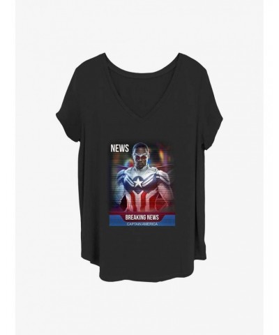 Marvel The Falcon and the Winter Soldier Falcon's News Girls T-Shirt Plus Size $7.17 T-Shirts