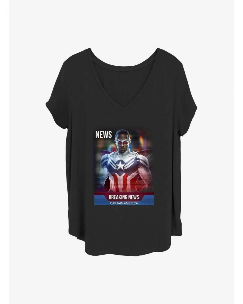 Marvel The Falcon and the Winter Soldier Falcon's News Girls T-Shirt Plus Size $7.17 T-Shirts