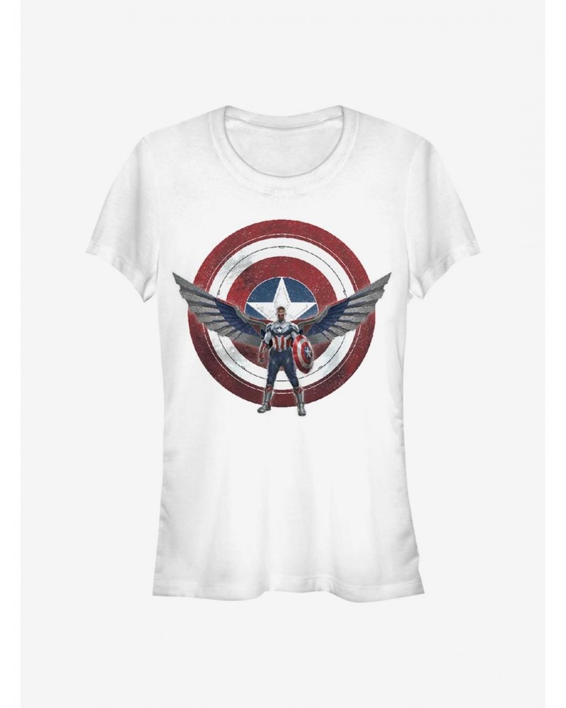 Marvel The Falcon And The Winter Soldier Sam Wilson Is Captain America Girls T-Shirt $9.76 T-Shirts