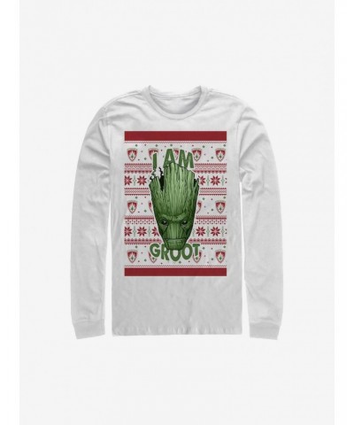 Marvel Guardians Of The Galaxy Groot Christmas Long-Sleeve T-Shirt $9.74 T-Shirts