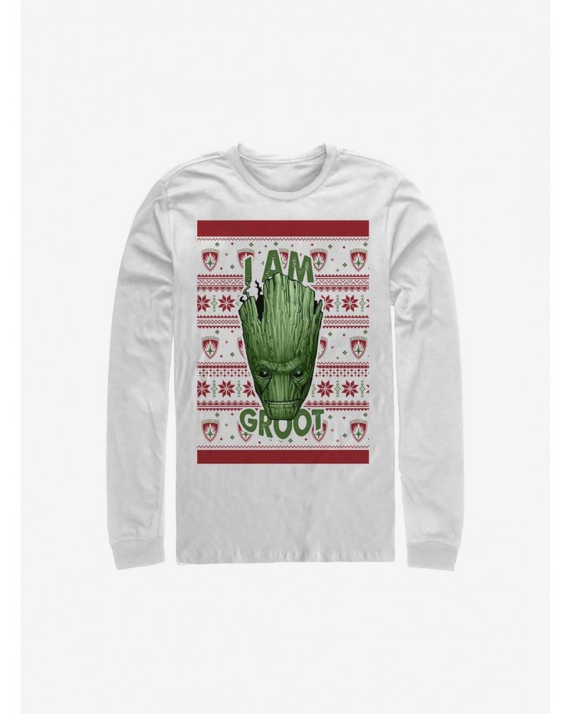 Marvel Guardians Of The Galaxy Groot Christmas Long-Sleeve T-Shirt $9.74 T-Shirts