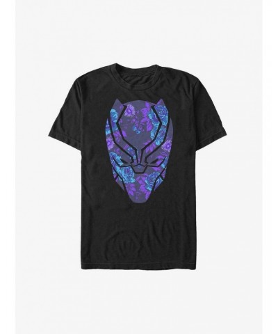 Marvel Black Panther Floral Helmet Extra Soft T-Shirt $10.76 T-Shirts