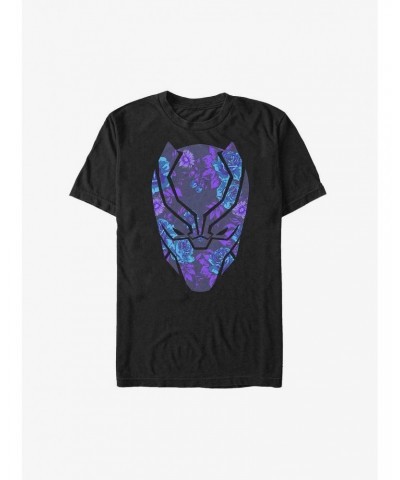 Marvel Black Panther Floral Helmet Extra Soft T-Shirt $10.76 T-Shirts