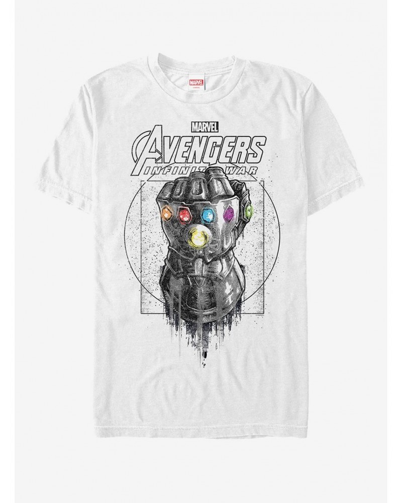 Marvel Avengers: Infinity War Gauntlet Drip T-Shirt $8.22 T-Shirts