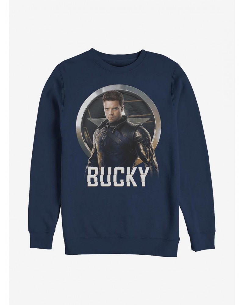 Marvel The Falcon And The Winter Soldier Soldiers Arm Bucky Crew Sweatshirt $14.17 Sweatshirts