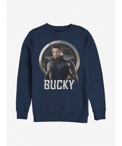 Marvel The Falcon And The Winter Soldier Soldiers Arm Bucky Crew Sweatshirt $14.17 Sweatshirts