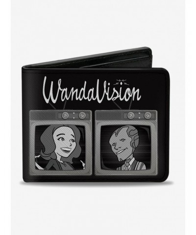 Marvel Wandavision Cartoon Scarlet Witch And Vision Block Bifold Wallet $6.90 Wallets