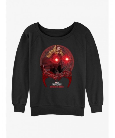 Marvel Doctor Strange in the Multiverse of Madness Scarlet Spell Girls Slouchy Sweatshirt $14.17 Sweatshirts