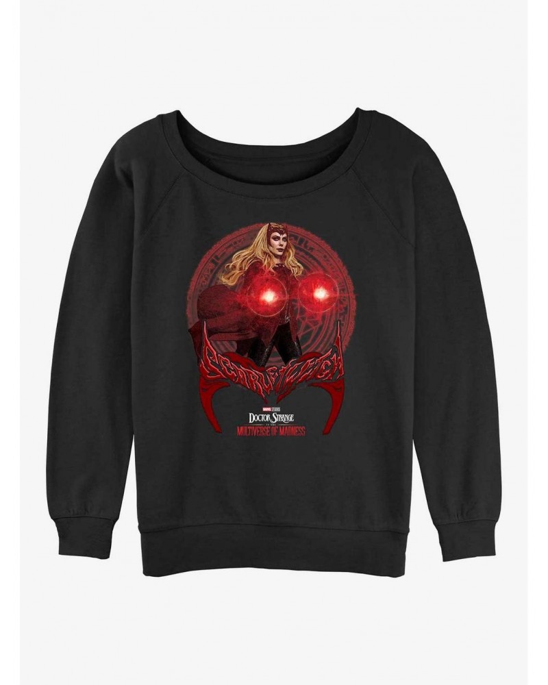 Marvel Doctor Strange in the Multiverse of Madness Scarlet Spell Girls Slouchy Sweatshirt $14.17 Sweatshirts