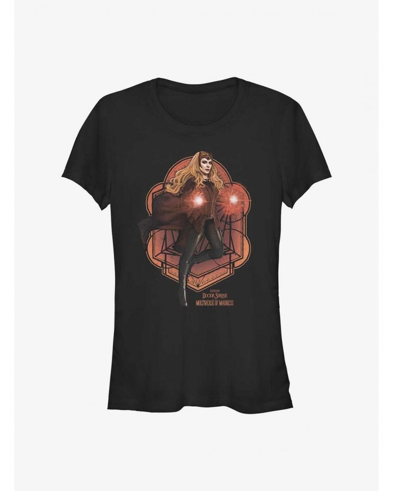 Marvel Doctor Strange In The Multiverse Of Madness Wanda Mandala Girls T-Shirt $9.76 T-Shirts